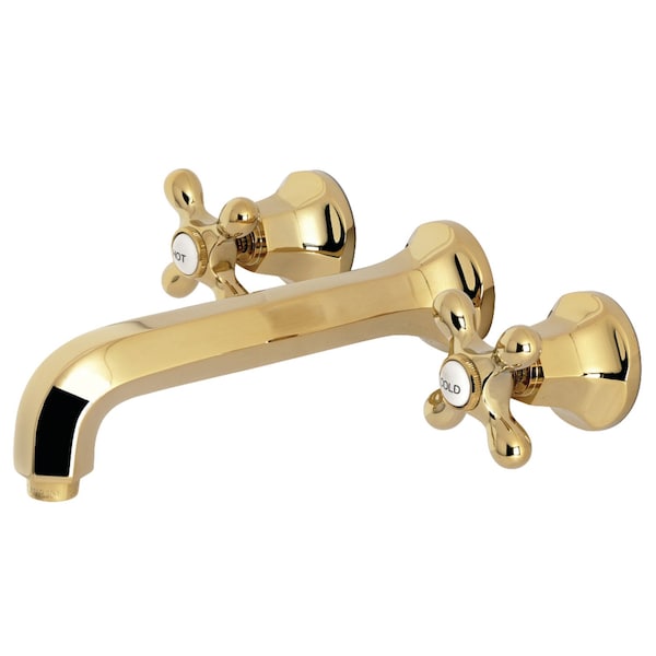 KS4122AX Metropolitan 2-Handle Wall Mount Bathroom Faucet, Brass